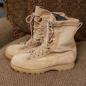 Belleville lace up tan army boot, sz 9.5W